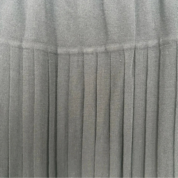 Elisabeth Liz Claiborne Women’s Vintage Wool Pleated Skirt Size 2/Large Black - Picture 3 of 4